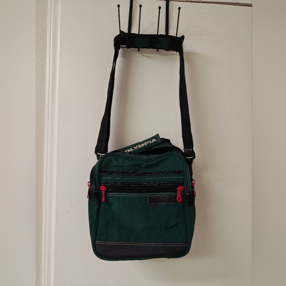 Green and Black Messenger Bag
